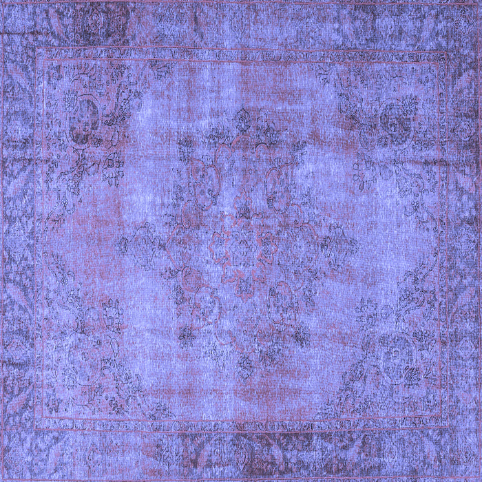 Square Persian Blue Traditional Rug, tr3637blu