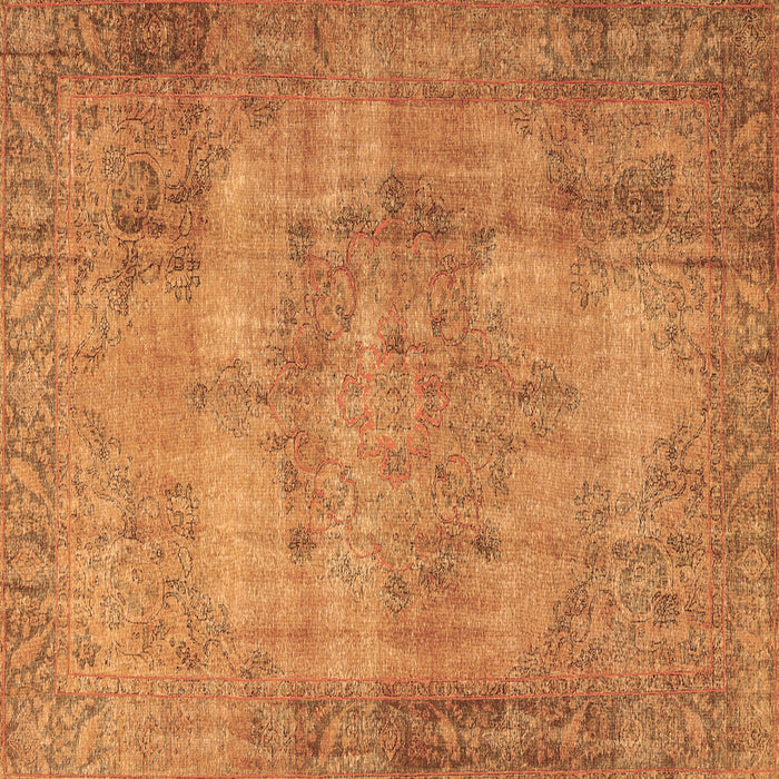 Square Persian Brown Traditional Rug, tr3637brn