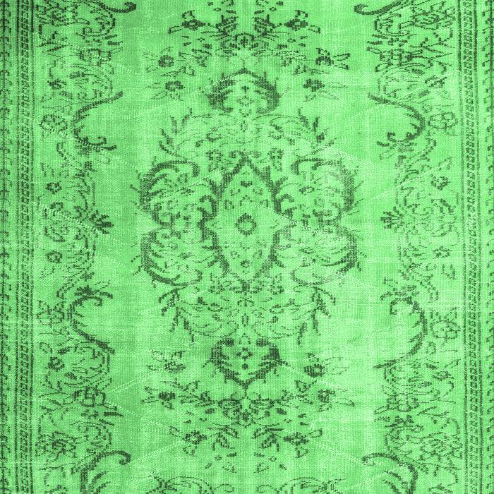 Machine Washable Persian Emerald Green Traditional Area Rugs, wshtr3638emgrn
