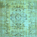 Square Persian Light Blue Traditional Rug, tr3638lblu