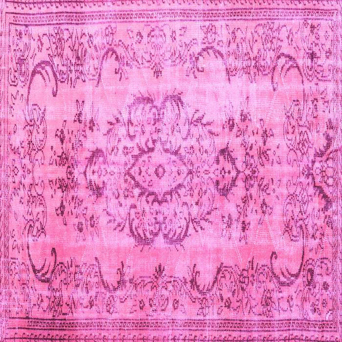 Square Persian Pink Traditional Rug, tr3638pnk