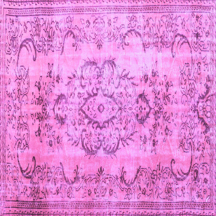 Square Machine Washable Persian Purple Traditional Area Rugs, wshtr3638pur