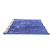 Sideview of Machine Washable Persian Blue Traditional Rug, wshtr3639blu