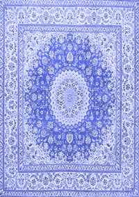 Medallion Blue Traditional Rug, tr363blu