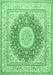 Medallion Emerald Green Traditional Rug, tr363emgrn