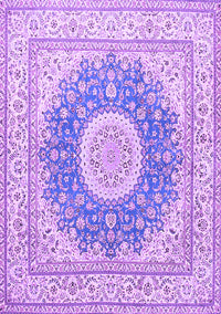 Medallion Purple Traditional Rug, tr363pur