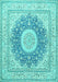 Medallion Turquoise Traditional Rug, tr363turq