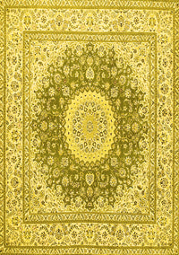 Medallion Yellow Traditional Rug, tr363yw