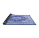 Sideview of Medallion Blue Traditional Rug, tr363blu