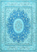 Medallion Light Blue Traditional Rug, tr363lblu