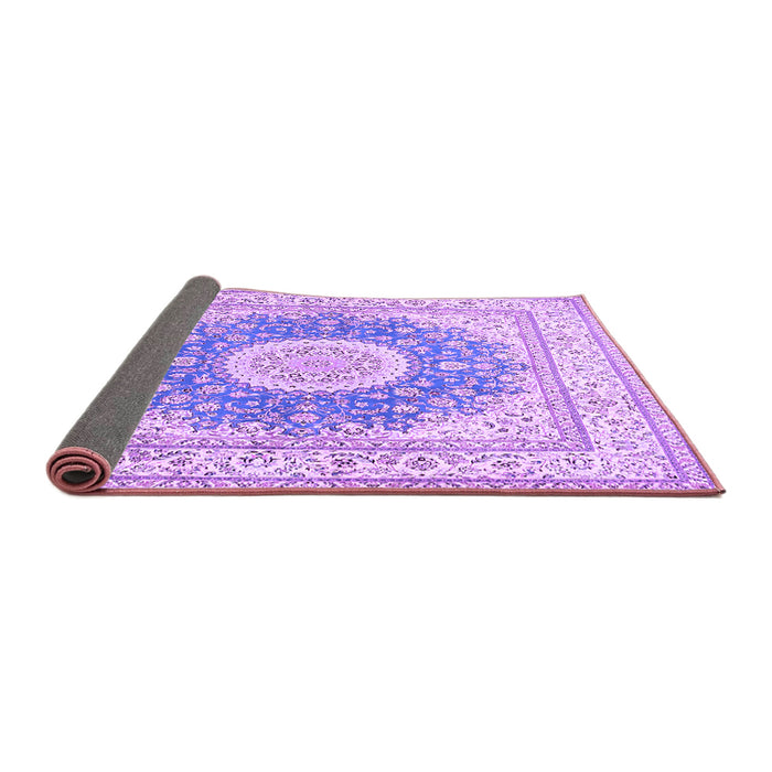 Sideview of Medallion Purple Traditional Rug, tr363pur