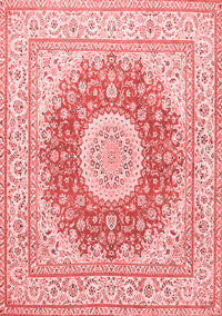 Medallion Red Traditional Rug, tr363red