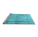 Sideview of Machine Washable Persian Light Blue Traditional Rug, wshtr3640lblu