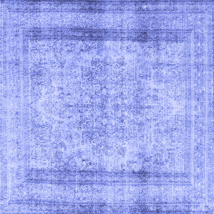 Square Persian Blue Traditional Rug, tr3640blu