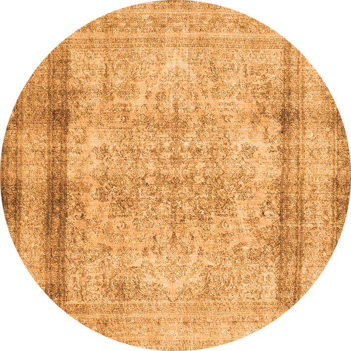 Square Persian Orange Traditional Rug, tr3640org