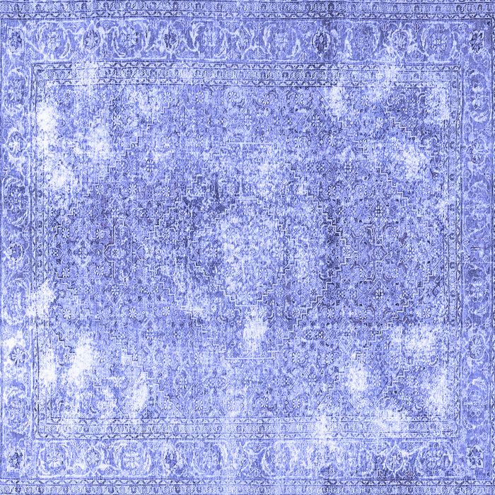 Square Persian Blue Traditional Rug, tr3641blu