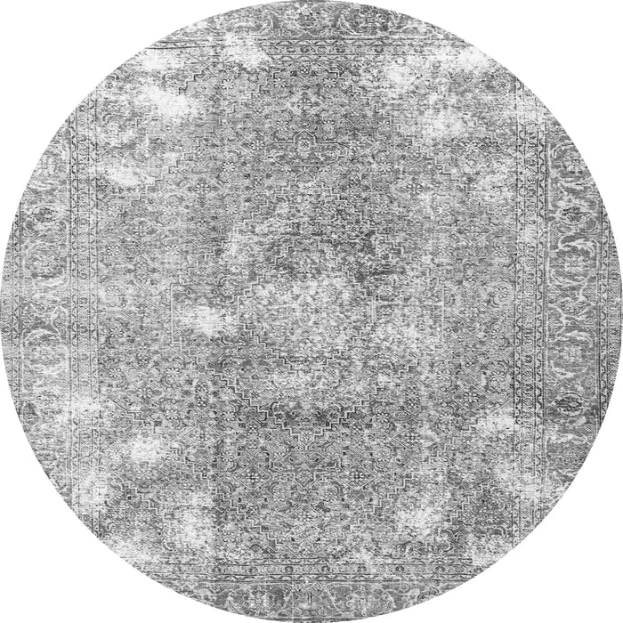 Square Persian Gray Traditional Rug, tr3641gry