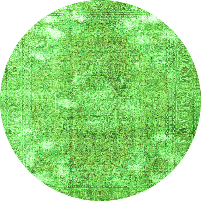 Machine Washable Persian Green Traditional Area Rugs, wshtr3641grn