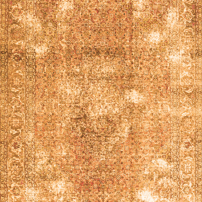 Serging Thickness of Machine Washable Persian Orange Traditional Area Rugs, wshtr3641org