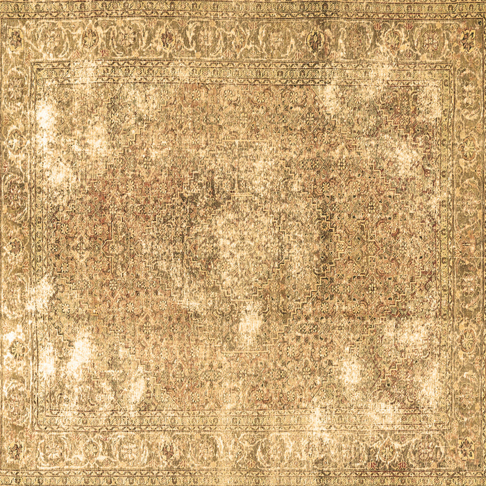 Square Persian Brown Traditional Rug, tr3641brn