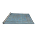 Sideview of Machine Washable Traditional Denim Blue Rug, wshtr3642