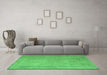Machine Washable Persian Emerald Green Traditional Area Rugs in a Living Room,, wshtr3642emgrn