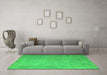 Machine Washable Persian Green Traditional Area Rugs in a Living Room,, wshtr3642grn