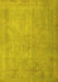 Machine Washable Persian Yellow Traditional Rug, wshtr3642yw