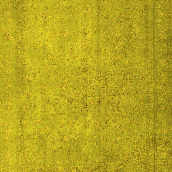 Machine Washable Persian Yellow Traditional Rug, wshtr3642yw