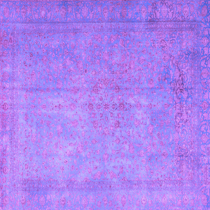 Square Machine Washable Persian Purple Traditional Area Rugs, wshtr3642pur
