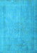 Machine Washable Persian Light Blue Traditional Rug, wshtr3642lblu