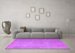 Machine Washable Persian Pink Traditional Rug in a Living Room, wshtr3642pnk