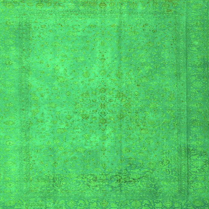 Serging Thickness of Persian Green Traditional Rug, tr3642grn
