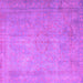 Square Machine Washable Persian Pink Traditional Rug, wshtr3642pnk