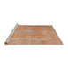 Sideview of Machine Washable Traditional Sandy Brown Rug, wshtr3643