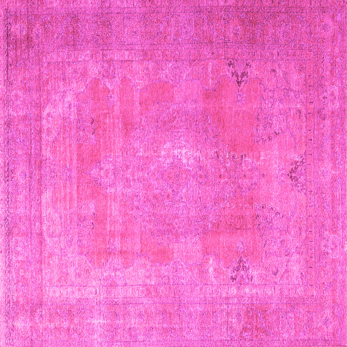 Square Persian Pink Traditional Rug, tr3643pnk