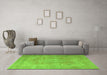 Machine Washable Persian Green Traditional Area Rugs in a Living Room,, wshtr3643grn