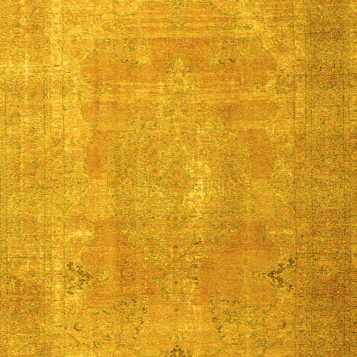 Machine Washable Persian Yellow Traditional Rug, wshtr3643yw