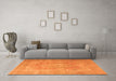 Machine Washable Persian Orange Traditional Area Rugs in a Living Room, wshtr3643org