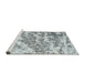 Sideview of Machine Washable Traditional Silver Gray Rug, wshtr3644