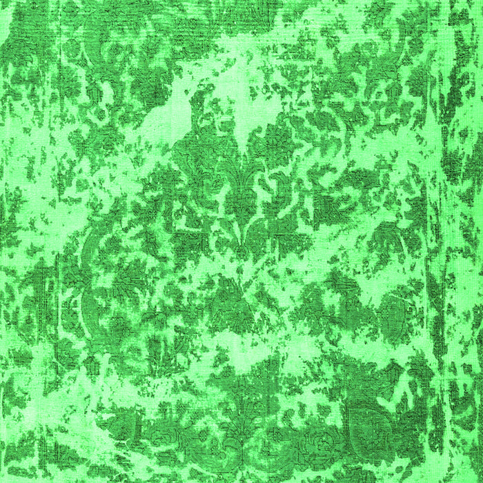 Serging Thickness of Machine Washable Persian Green Traditional Area Rugs, wshtr3644grn