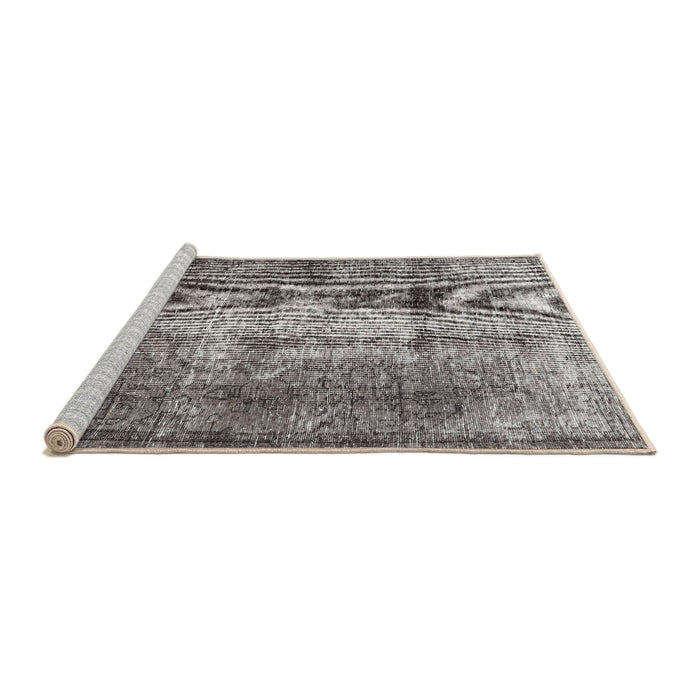 Sideview of Machine Washable Traditional Gray Rug, wshtr3645
