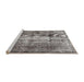 Sideview of Machine Washable Traditional Gray Rug, wshtr3645