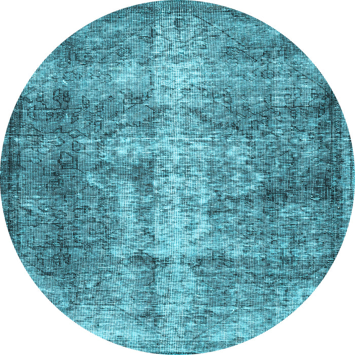 Round Persian Light Blue Traditional Rug, tr3645lblu