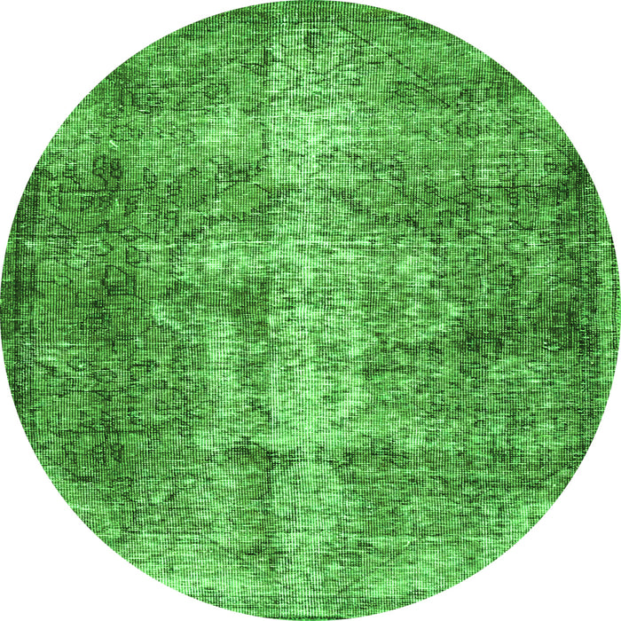 Square Persian Green Traditional Rug, tr3645grn