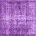 Square Persian Purple Traditional Rug, tr3645pur