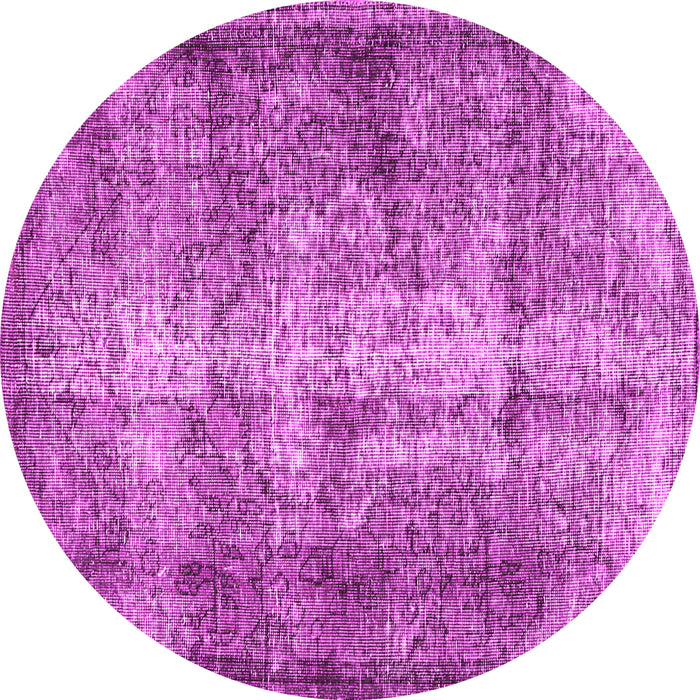 Round Persian Pink Traditional Rug, tr3645pnk