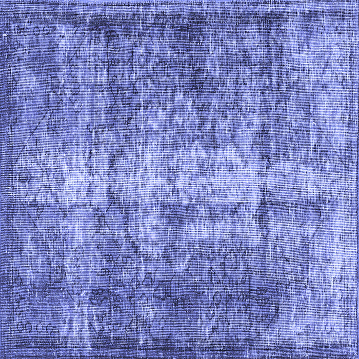 Square Persian Blue Traditional Rug, tr3645blu
