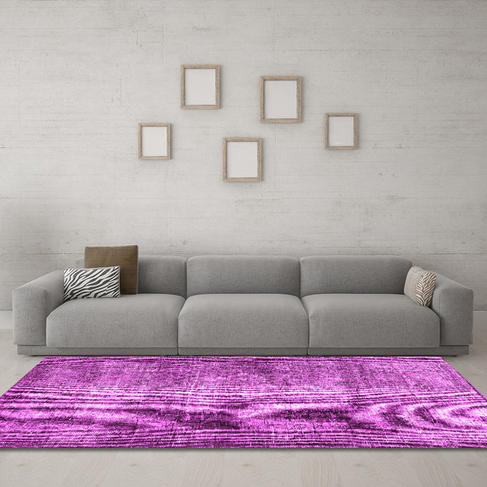 Machine Washable Persian Pink Traditional Rug in a Living Room, wshtr3645pnk