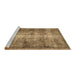 Sideview of Machine Washable Persian Brown Traditional Rug, wshtr3645brn